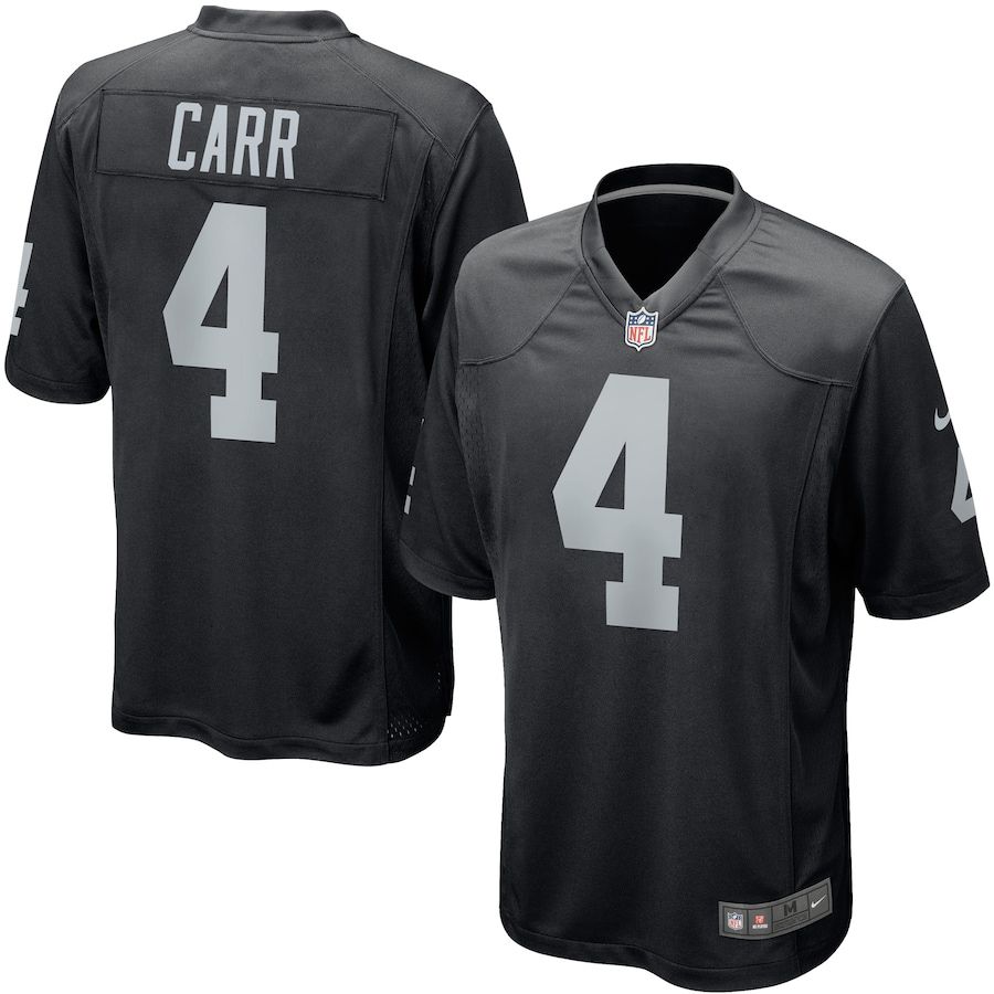 Men Oakland Raiders #4 Derek Carr Nike Black Game Player NFL Jersey->oakland raiders->NFL Jersey